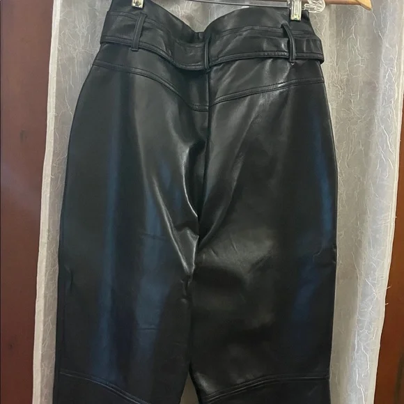 Wilfred Aritzia‎ Black Faux Leather High Tied Pants - Picture 8 of 10